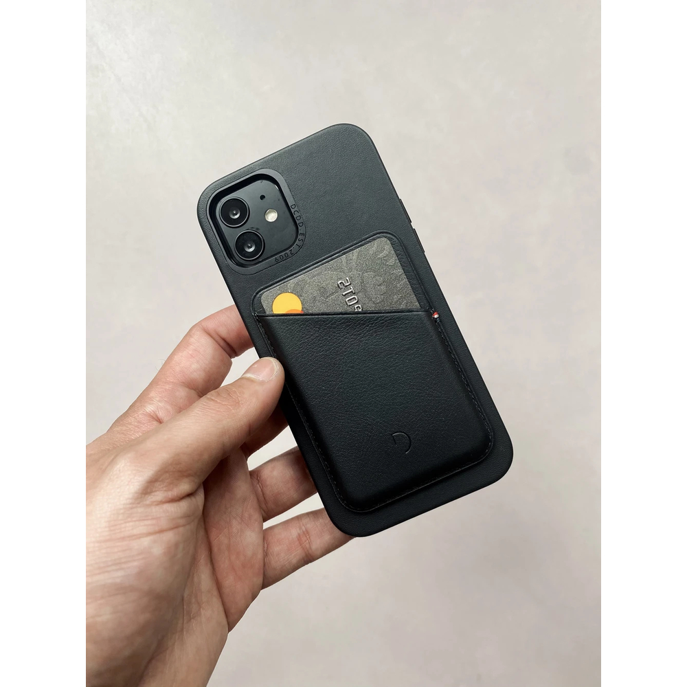 Чехол Decoded Leather Backcover - MagSafe для iPhone 12/12 Pro, кожа, черный